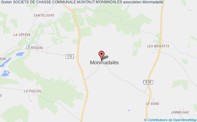 plan association Societe De Chasse Communale Montaut Monmadales Monmadalès