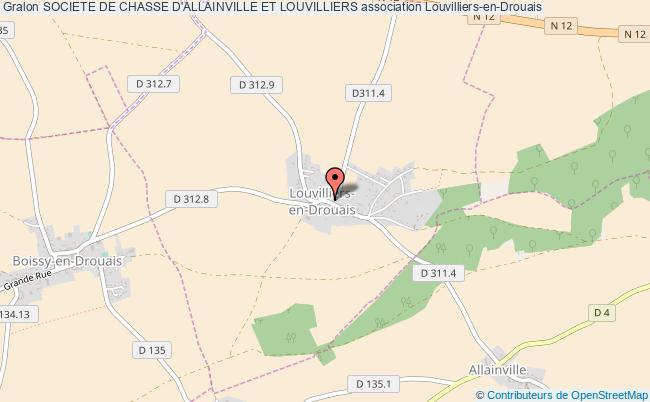 plan association Societe De Chasse D'allainville Et Louvilliers Louvilliers-en-Drouais