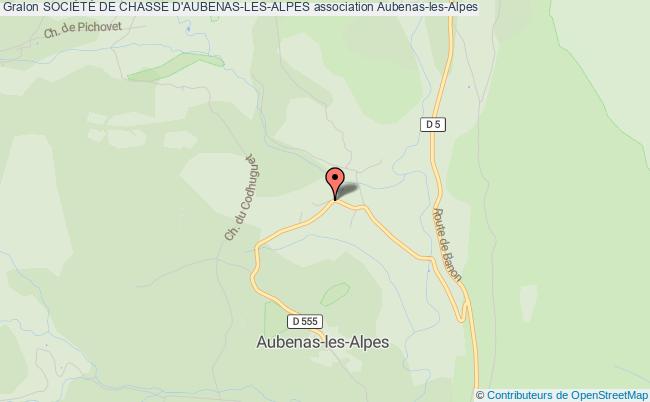 plan association SociÉtÉ De Chasse D'aubenas-les-alpes Aubenas-les-Alpes