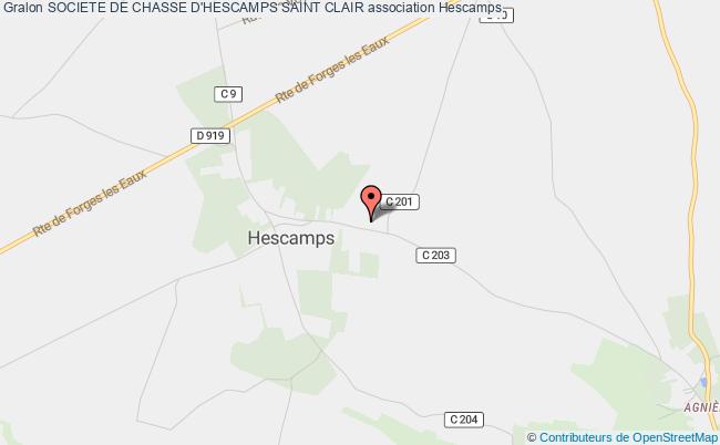 plan association Societe De Chasse D'hescamps Saint Clair Hescamps