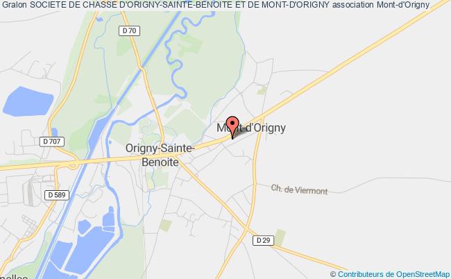 plan association Societe De Chasse D'origny-sainte-benoite Et De Mont-d'origny Mont-d'Origny