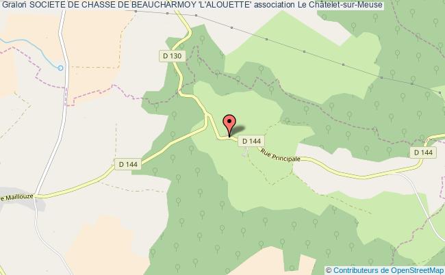 plan association Societe De Chasse De Beaucharmoy 'l'alouette' Le Châtelet-sur-Meuse