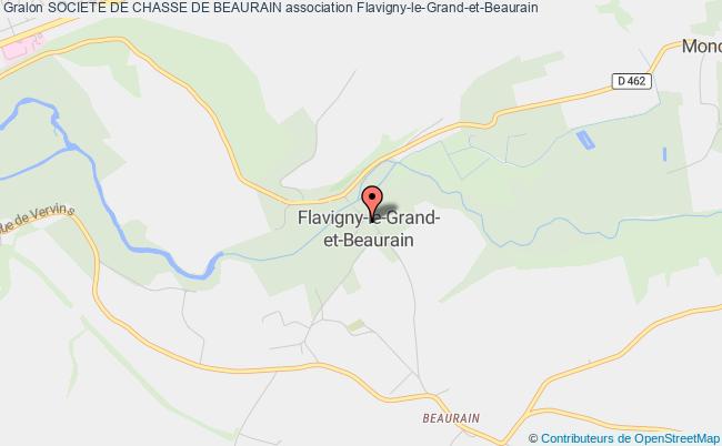 plan association Societe De Chasse De Beaurain Flavigny-le-Grand-et-Beaurain