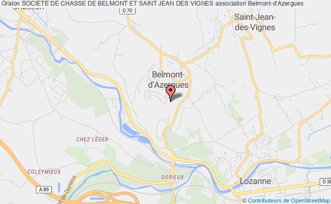 plan association Societe De Chasse De Belmont Et Saint Jean Des Vignes Belmont-d'Azergues