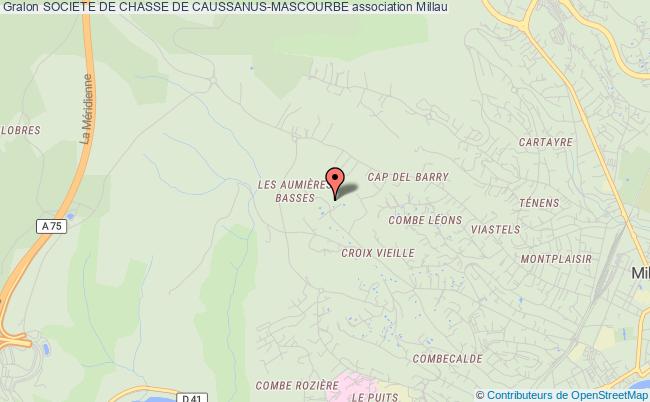 plan association Societe De Chasse De Caussanus-mascourbe Millau