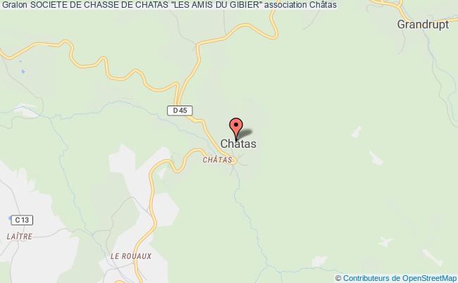 plan association Societe De Chasse De Chatas "les Amis Du Gibier" Châtas