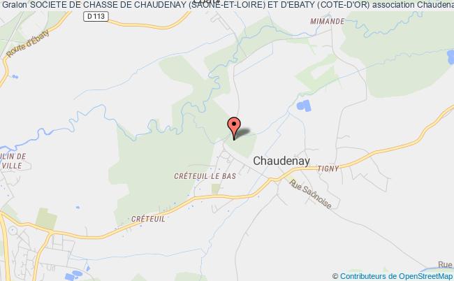 plan association Societe De Chasse De Chaudenay (saone-et-loire) Et D'ebaty (cote-d'or) Chaudenay