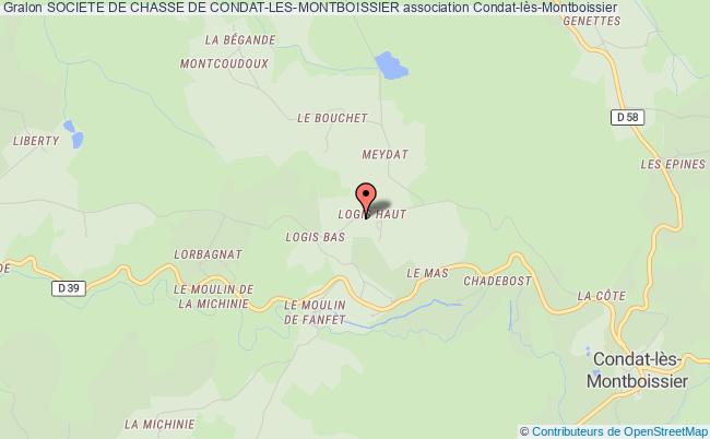 plan association Societe De Chasse De Condat-les-montboissier Condat-lès-Montboissier