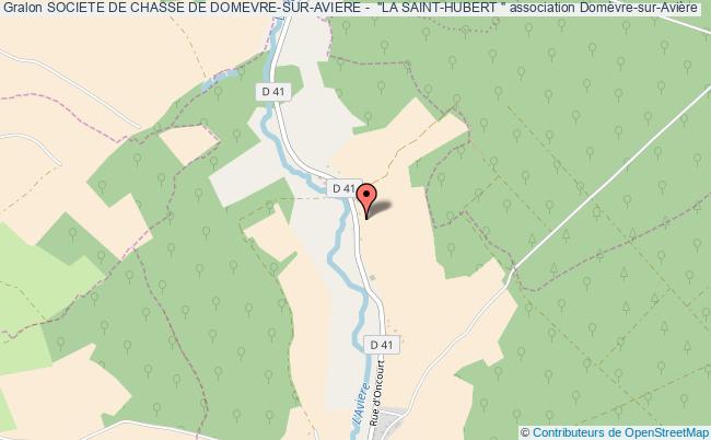 plan association Societe De Chasse De Domevre-sur-aviere -  "la Saint-hubert " Domèvre-sur-Avière