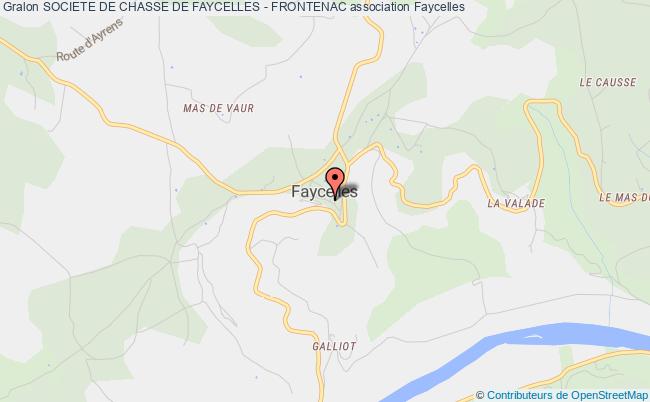plan association Societe De Chasse De Faycelles - Frontenac Faycelles