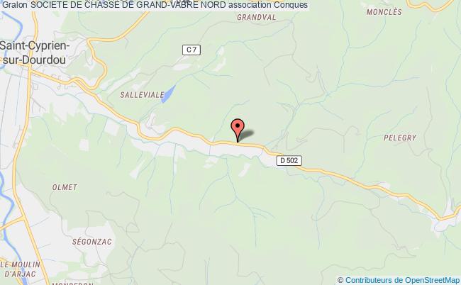 plan association Societe De Chasse De Grand-vabre Nord Conques-en-Rouergue