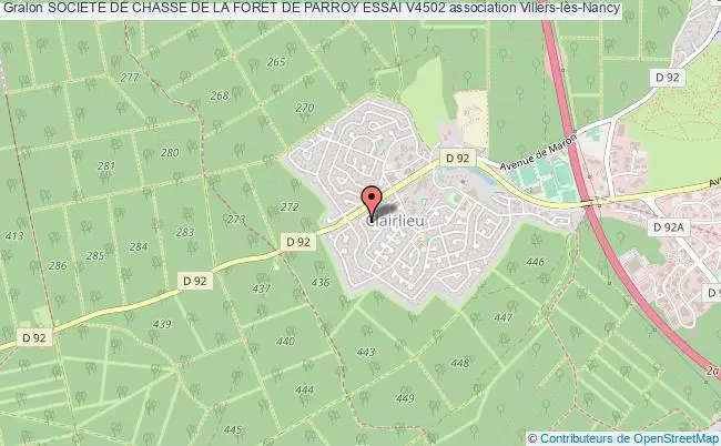 plan association Societe De Chasse De La Foret De Parroy Essai V4502 Villers-lès-Nancy