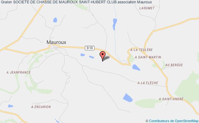 plan association Societe De Chasse De Mauroux Saint-hubert Club Mauroux