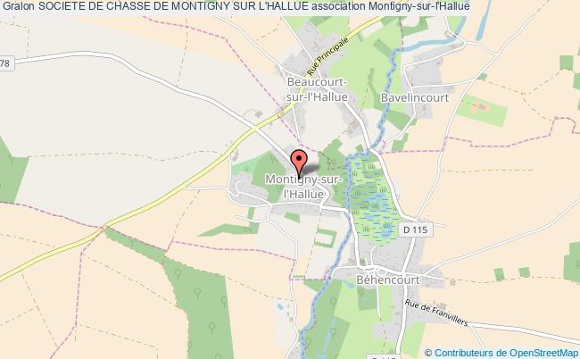 plan association Societe De Chasse De Montigny Sur L'hallue Montigny-sur-l'Hallue