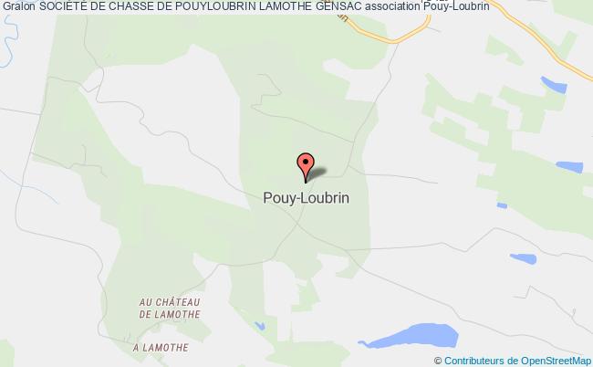 plan association SociÉtÉ De Chasse De Pouyloubrin Lamothe Gensac Pouy-Loubrin