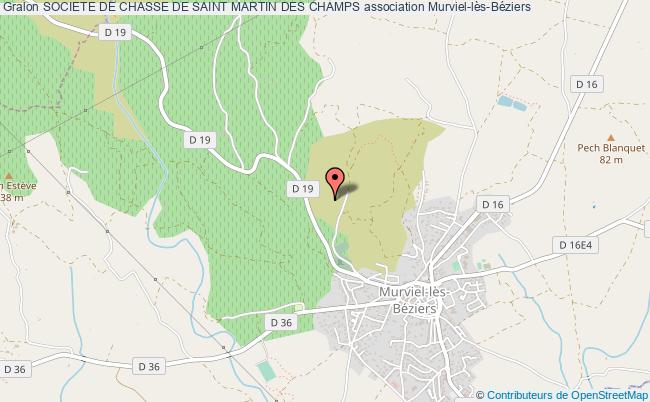 plan association Societe De Chasse De Saint Martin Des Champs Murviel-lès-Béziers
