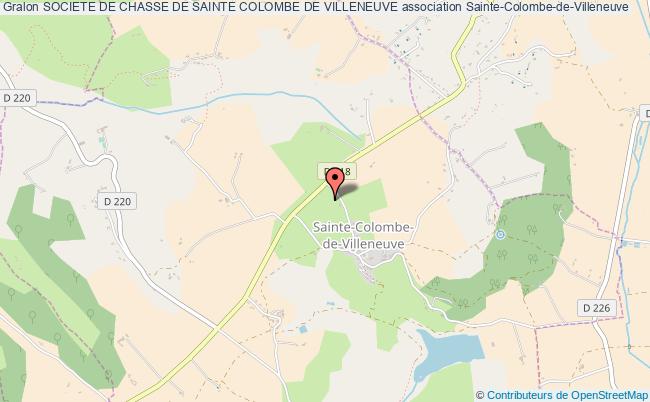 plan association Societe De Chasse De Sainte Colombe De Villeneuve Sainte-Colombe-de-Villeneuve