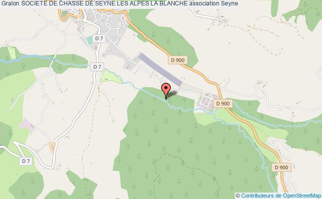 plan association Societe De Chasse De Seyne Les Alpes La Blanche Seyne