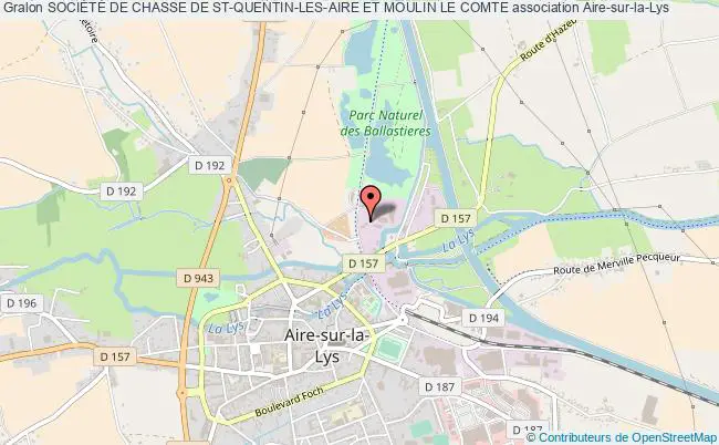 plan association SociÉtÉ De Chasse De St-quentin-les-aire Et Moulin Le Comte Aire-sur-la-Lys