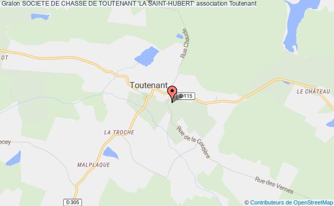 plan association Societe De Chasse De Toutenant 'la Saint-hubert' Toutenant