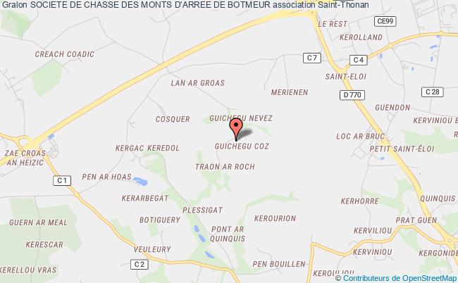 plan association Societe De Chasse Des Monts D'arree De Botmeur Saint-Thonan