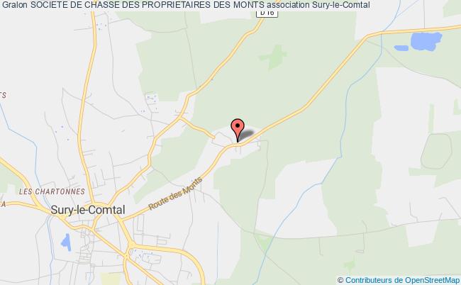 plan association Societe De Chasse Des Proprietaires Des Monts Sury-le-Comtal