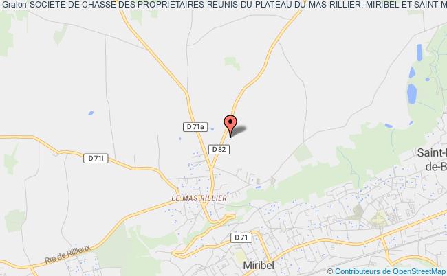 plan association Societe De Chasse Des Proprietaires Reunis Du Plateau Du Mas-rillier, Miribel Et Saint-maurice-de-beynost Miribel