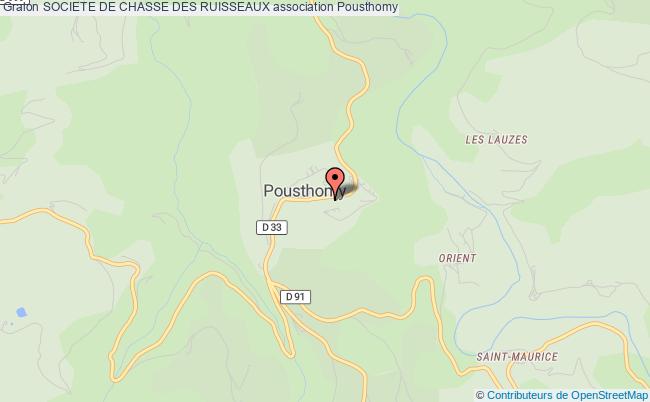 plan association Societe De Chasse Des Ruisseaux Pousthomy