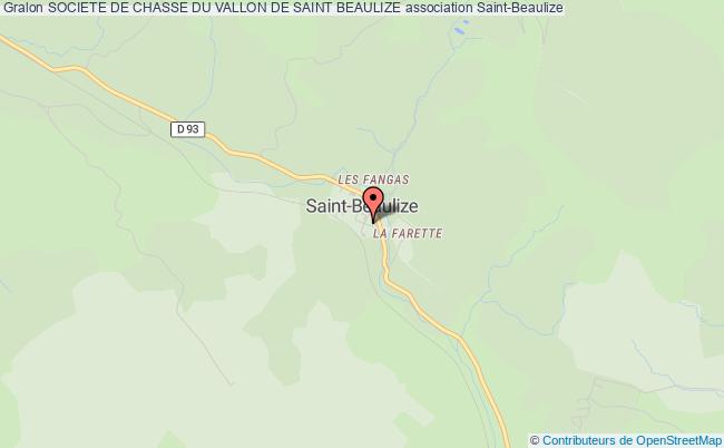plan association Societe De Chasse Du Vallon De Saint Beaulize Saint-Beaulize