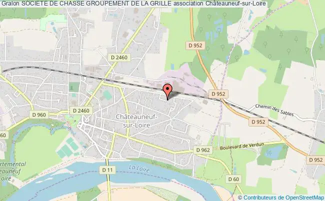 plan association Societe De Chasse Groupement De La Grille Châteauneuf-sur-Loire