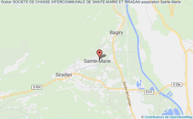 plan association Societe De Chasse Intercommunale De Sainte-marie Et Siradan Sainte-Marie