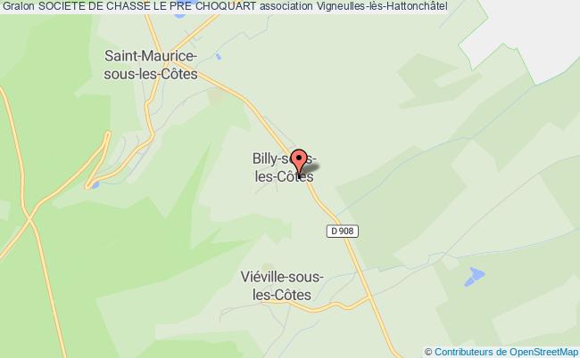 plan association Societe De Chasse Le Pre Choquart Vigneulles-lès-Hattonchâtel