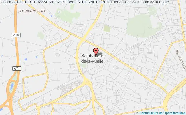plan association Societe De Chasse Militaire 'base Aerienne De Bricy' Saint-Jean-de-la-Ruelle cedex