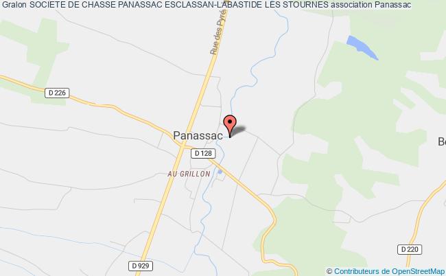 plan association Societe De Chasse Panassac Esclassan-labastide Les Stournes Panassac