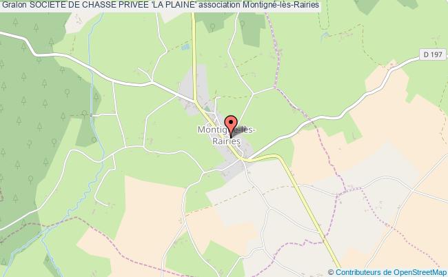 plan association Societe De Chasse Privee 'la Plaine' Montigné-lès-Rairies