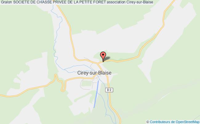 plan association Societe De Chasse Privee De La Petite Foret Cirey-sur-Blaise