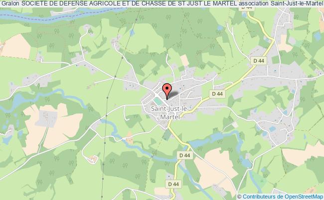 plan association Societe De Defense Agricole Et De Chasse De St Just Le Martel Saint-Just-le-Martel