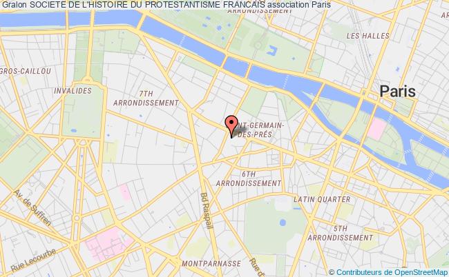 plan association Societe De L'histoire Du Protestantisme Francais Paris