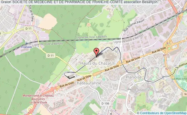 plan association Societe De Medecine Et De Pharmacie De Franche-comte Besançon