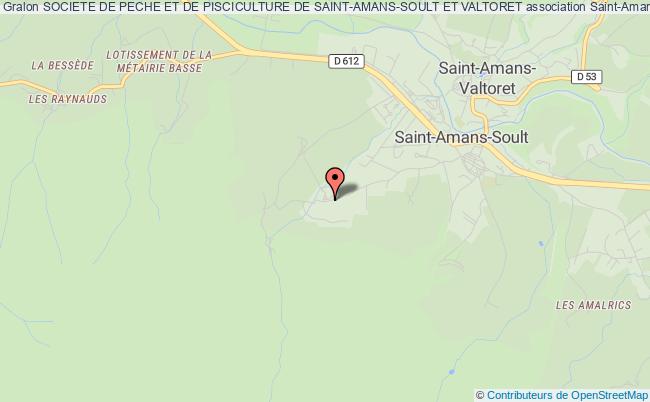 plan association Societe De Peche Et De Pisciculture De Saint-amans-soult Et Valtoret Saint-Amans-Soult