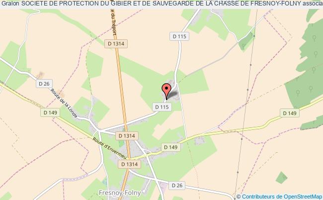 plan association Societe De Protection Du Gibier Et De Sauvegarde De La Chasse De Fresnoy-folny Fresnoy-Folny