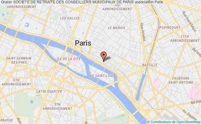 plan association Societe De Retraite Des Conseillers Municipaux De Paris Paris