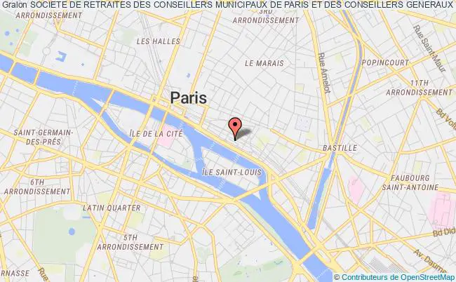 plan association Societe De Retraites Des Conseillers Municipaux De Paris Et Des Conseillers Generaux De La Seine Paris