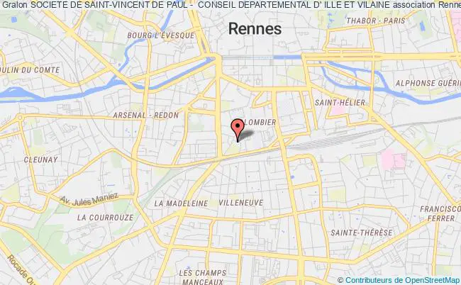 plan association Societe De Saint-vincent De Paul -  Conseil Departemental D' Ille Et Vilaine Rennes