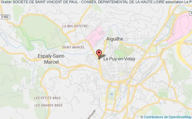 plan association Societe De Saint Vincent De Paul - Conseil Departemental De La Haute Loire Le Puy-en-Velay