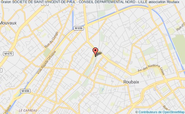 plan association Societe De Saint-vincent-de-paul - Conseil Departemental Nord - Lille Roubaix