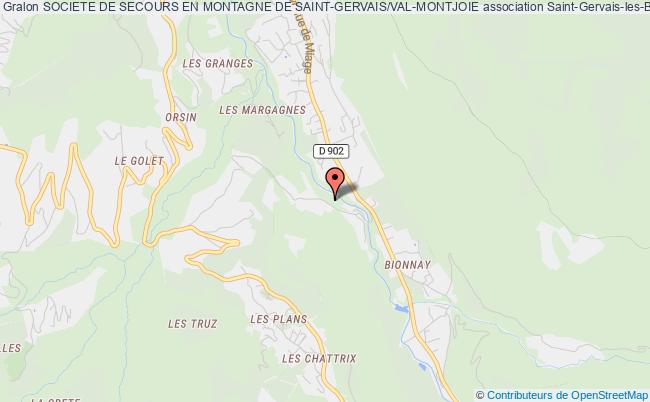plan association Societe De Secours En Montagne De Saint-gervais/val-montjoie Saint-Gervais-les-Bains