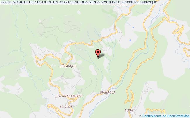 plan association Societe De Secours En Montagne Des Alpes Maritimes Lantosque