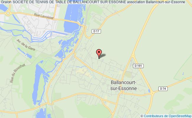 plan association Societe De Tennis De Table De Ballancourt Sur Essonne Ballancourt-sur-Essonne