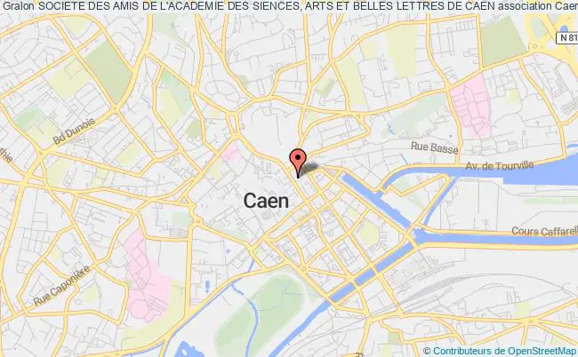 plan association Societe Des Amis De L'academie Des Siences, Arts Et Belles Lettres De Caen Caen